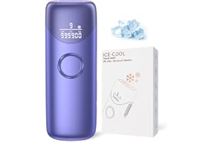 ‎OUPSEEN 3 IN 1 IPL Geräte Haarentfernung mit Kühlfunktion, Laser Haarentfernung mit HR/SC/RA Funktion, 9 Energiestufen und 19,8J Max, 600NM Rote Lichtwelle, Haarentfernungsgerät für Damen und Herren, Violett