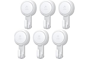 Marchpower Saugnapf Haken Ohne Bohren, 6 Pack Wandhaken Vakumm Saughaken Extra Stark bis Zu 5Kg Wiederverwendbar Zum Aufhängen für Küche Bad Fenster