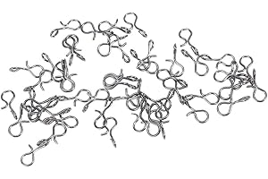 VGEBY 50 Pcs Pêche Se Fixe, Noir en Acier Inoxydable Fly Crochet Leurre de Snap Quick Change de Pêche Se Fixe