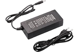 TANGSPOWER Chargeur de Batterie 36V 2A 42V Chargeur pour vélo électrique Batterie 36V avec XLR la Connexion 3 Broches (Noir)