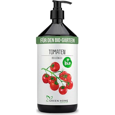 Green Home Tomaten BIO Dnger 1 Liter mit Dosierpumpe. Tomatendnger Bio  flssig NPK 3-2-6 fr krftige Pflanzen. Vielseitiger Gemsednger auch als  Chili Dnger fr Beet Hochbeet und Kbel: Amazon.de: Garten