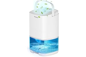 OMEYO Dehumidifier for Home, 1000mL with Auto Shut-off, 258 sq ft Small Portable Dehumidifier Ultra Quiet Against Moisture and Mildew, Bedroom Bathroom (White)