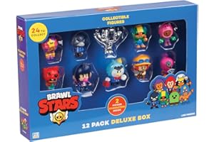 ‎P.M.I. TRADING P.M.I. Trading | Brawl Stars 12 Sammelfiguren Deluxe Set Fensterbox | Season 1 | Mini Figuren Gaming |12 zufällige Figuren aus 24 | Ab 3+ Jahren | Deutsch