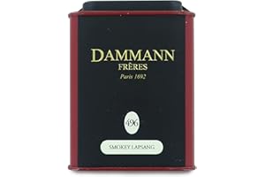 PASSERINI PASTICCERIA A MILANO DAL 1919 Dammann Smokey 496 - Té negro ahumado, Lata de 100 gr - Dammann Frères