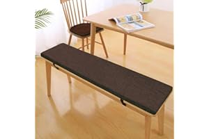 BETTSCHLANGE Coussin de chaise lavable - 3 cm d'épaisseur - Pour l'extérieur, le sol, la chaise de bureau - Café foncé - 120 x 35 x 3 cm