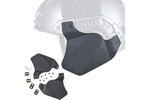 ATAIRSOFT Worldshopping4U Tactique Airsoft en Haut Armure Protecteur Kevlar Oreille Côté Couvrir Oreille Protection (Noir) pour Rapide Casque, sans Casque