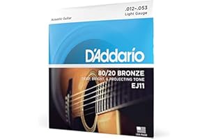 D'Addario EJ11 80/20 Bronze Akustikgitarrensaiten, Light, 12-53