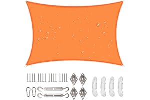 NAKIHOUSE Sonnensegel Wasserdicht mit Befestigungs Kit, 3 x 4 m UV Schutz Sonnenschutz Segel für Garten, Balkon & Terrasse