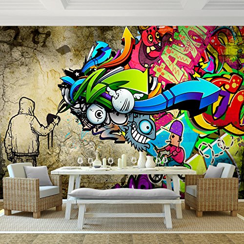 Fototapete Graffiti 396 x 280 cm – Vliestapete – Wandtapete – Vlies Phototapete – Wand – Wandbilder XXL – !!! 100% MADE IN GERMANY !!! Runa Tapete 9066012a - 2
