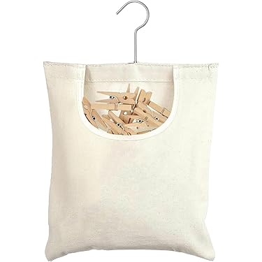 Yegookay Wäscheklammerkorb Set - 48 Klammern + Aufbewahrungsbeutel