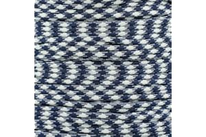 PARACORD PLANET 100 Feet 550 Cord Hank of Type III 550 Paracord Navy White