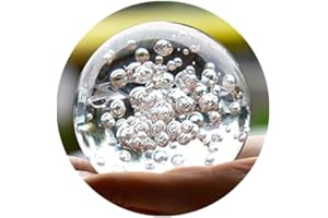 Besot Sfera di Cristallo Sfera di Bolle d'Acqua Fontana Fotografia Terra Senza graffio Magia Bomba Palla Artigianale (80mm)