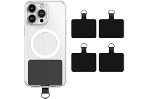 cobee Universella flikar för telefon, 4 st 5,8 cm x 3,8 cm D-spänne, telefonband, ersättningsdel, PVC, transparent telefonsno