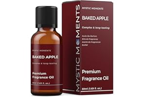 Mystic Moments | Olio di fragranza di mela al forno 50 ml - perfetto per saponi, candele, bombe da bagno, bruciatori di olio, diffusori e articoli per la cura della pelle e dei capelli