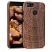 Produktbild kwmobile Hülle für Xiaomi Mi 5X/Mi A1 - Walnussholz Case Handy Schutzhülle - Hardcase Cover Indische Sonne Design Dunkelbraun