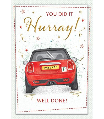 Handmade Congratulations Passing Driving Test Card 'Little Tikes' - Handmade Cards -Pink & Posh