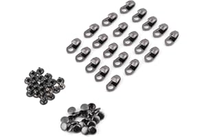 Tiiyee Crochets à Lacets Avec Rivets, Lot 20 Dentelle Raccords Rivets Chaussure Fixations Métal Chaussures Randonnée Boucles Réparation D'escalade de Coffre Garnitures Bottes Oeillets Crochet Boucle