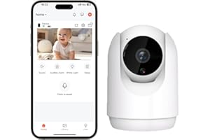 ACABEA Security Caméra intérieure, Caméra Surveillance WiFi Intérieur caméra de Surveillance Filaire avec 2.4G Wi-FI détection de Mouvement Caméra pour Chien/Animal de Compagnie/bébé