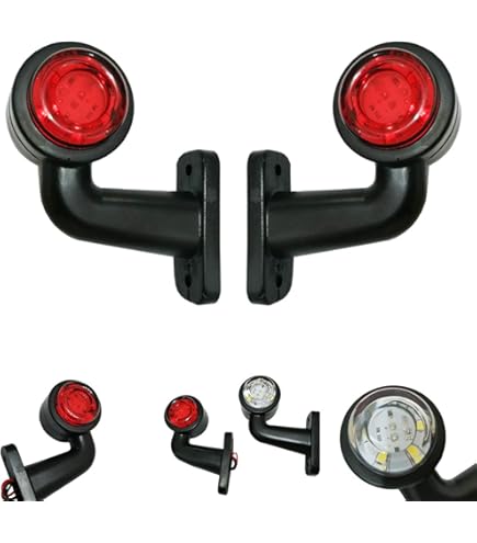 Luci Di Ingombro Per Camion 24V LED - Laterali Anteriore/Bianco E Posteriore/Rosso - IP68