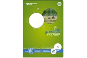 ‎STAUFEN Staufen Green Heft - DIN A5, Lineatur 4 (liniert), 16 Blatt, premiumweißes 90g/m² Recyclingpapier, runde Ecken verhindern „Eselsohren“, 1 Stück