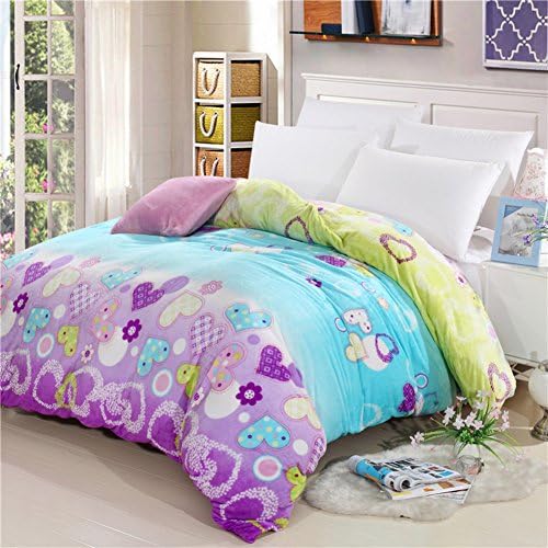 Thick velvet quilt cover single piece Double fleece warm quilt cover-C 180x220cm(71x87inch)
