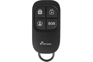 NIVIAN Télécommande sans Fil Compatible avec Alarme Plusieurs Fonctions de Gestion du système d'alarme (Armé, désarmé, armé partiel, Signal SOS)