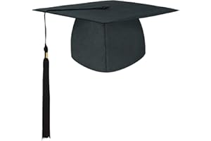 Tibroni Bachelor Hut Doktorhut Graduation Hat Absolventenhut Schwarz, Graduation Cap, Abschluss Master Hut, Abitur Geschenke für Abschlussfeiern vom Studium, Universität, Hochschule, Abitur, Unisex