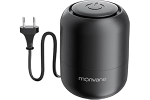 MONVANE Bomba de Aire Eléctrica para Bolsas Vacío Ropa, 40W 5000Pa Bomba de Aire Portátil para Bolsas, Bomba de Bolsa de Vacío