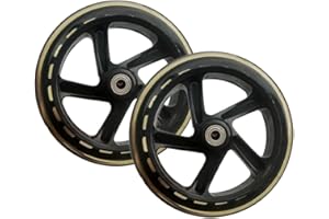 WHYCHSTORE Roues lisses et durables en polyuréthane silencieuses pour scooters, chariots (145 mm x 30 mm translucide)