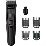 Philips Series 3000 6-in-1 Multi Grooming Kit for Beard with Nose Trimmer Attachment - MG3710/13
