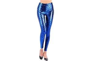 GENERIC Bunte Leggings Damen MeerjungfrauLeggings Push Up Legging Meerjungfrauhose Meer-Jungfrau Fischschuppen Bedruckte Sport Leggings High Waist Leggins Slim Fit Booty Hose Skinny Pants MeerjungfrauKostüm