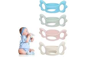 BAVOOTY Baby Bottle Holder,Silicone Wide-Neck Baby Bottle Handle,Bottle Grip Handle Suitable for Outside Diameter Above 5cm for Supporting Babies in Transitioning to Independent Drinking