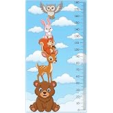 &Ccedil;ocuk Odası Boy &Ouml;l&ccedil;er Duvar Sticker, Kendinden Yapışkanlı Folyo, Ormanlı Hayvanlar Temalı, Tek Par&ccedil;a