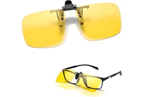 VTYTZZ 1 Pcs Lunette De Nuit Pour Conduire,Clips Solaire Pour Lunettes De Vue,Lunettes Conduite De Nuit,Lunettes De Soleil Polarisées Uv400,Léger Et Confortable,Pour Homme Et Femme Conduite Outdoor Sports