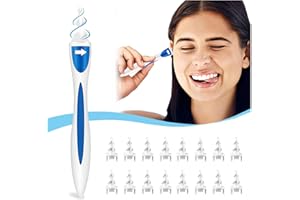 BOYANENESKRGER Ohrenschmalz Entferner, Q-grips Ohrenreiniger, Sicheres und Weiches 360 Grad Spirale Silikon Ear Cleaning kit mit 16 abwaschbaren Ersatzköpfen, Geeignet für Kinder und Menschen