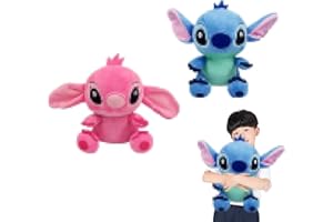 Emafymb 2 Pezzi Stitch Peluche, 20CM Stitch Pupazzo, Lilo e Stitch Peluche Adatto Come Regalo per Bambini e Come Decorazione (2 PCS)