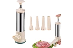 Smavles Máquina de llenado de Salchichas, Herramienta Manual de llenado de Salchichas con 4 Tubos de llenado, Tubos de llenado Profesionales para Salchichas Caseras Estilo 2