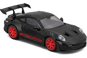 Bburago - 1/43 Race Collection Crystal - Porsche 911 GT3 RS Voiture de Course avec Support à l’échelle 1/43ème - Support de présentation à vis et Boite Crystal, B18-38313