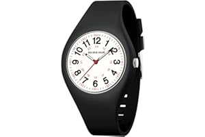 GOLDEN HOUR Analog Unisex Watches Waterproof Sports Digital Ladies Watches for Men, Nurse Medical Professionals, Students, Boys, Girls - Time Glowing Easy to Read Dial, Silicone Strap Womens Watch