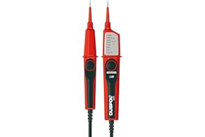 Benning Spannungsprüfer DUSPOL expert (Prüfart 2-polig, Messgerät für Elektrotechnik, Messbereich 12 V - 1000 V AC/DC, Klingenlänge 15 mm) 50262, Rot/Schwarz