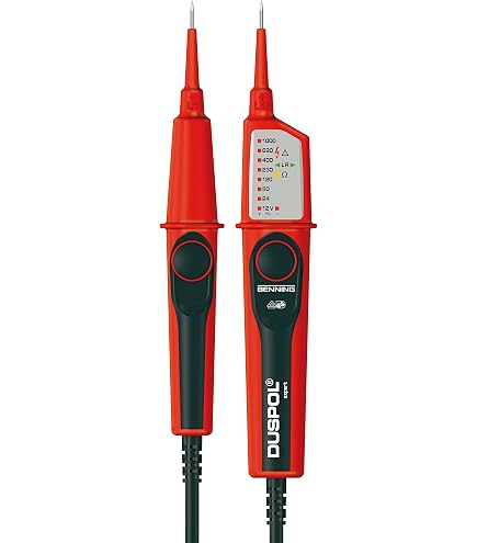 Tester di tensione con cacciavite, strumento di prova elettrico, tester di tensione intelligente senza contatto, doppia gamma AC 11 V/30 V – 1000 V, Phase/Neutral ElektroTester, Punti di arresto