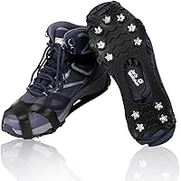 Lechin Ice Snow Grips - Ice Cleats - Anti Slip Winter Ice Grippers Traction Cleats - 11 Stainless Steel Spikes