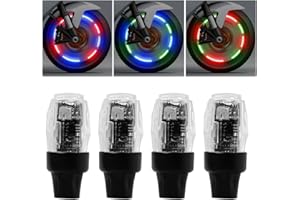 CGEAMDY Lot de 4 capuchons de valve lumineux universels fluorescents - Accessoires automobiles pour pneus