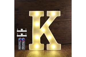 SMOTOT LED Buchstaben Lichter Alphabet Lampe Buchstabe Beleuchtung Lampe Beleuchtete Nachtlichter Dekoration für Geburtstag Weihnachten Hochzeit Party Valentinstag mit 2AA Batterie Spurlose Haken