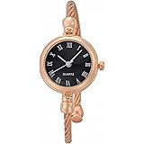 JSDDE Watches Women's Wrist Watch Chic Cuff Women's Watch Buckle Watch Roman Numerals Bangle Quartz Watch Dress Watch for Wom