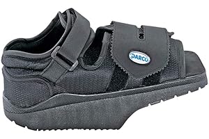 DAYS Darco Orthowedge Chaussure Médicale, Chaussure Post-0pération, Réduit la Pression des Pieds, Botte de Soins qui Favorise une Guérison et une Récupération Rapides, Sangles Ajustables, Large, Noir