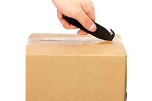 ZERODIS Rouleau De Papier, Ouvre-Paquet Portable, Poignée Ergonomique, Carton, Outil Ouvert, Bande Facile À Utiliser, Lames De Couteau Tout Usage Pour Cartons, (Noir)