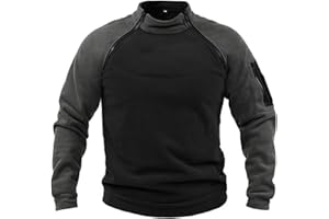 GÉNÉRIQUE Hommes Tactique Armée Polaire Pull Veste Militaire Athlétique Sport Haut Chaud Zippé Sweatshirt sans Capuche Coupe-Vent Chandails Travail Loisir
