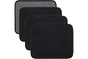 Windspeed 3PCS Bowling Ball Towel, 10x8in Microfiber Bowling Ball Cleaner Towel with EZ Grip Dots, Non-Slip Bowling Ball Shammy Pad for Cleaning Dirt/Oil to Boost Precision (Black)