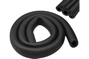 BEASAFY Isolation des tuyaux en caoutchouc, 1,8 m, isolation des tuyaux, mousse souple, noir, pour isolation des tuyaux, équipements de fitness, tube en cuivre (diamètre 25 mm)